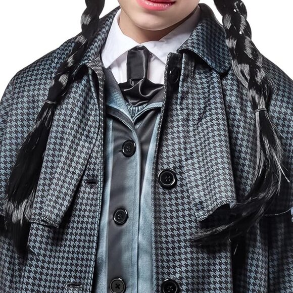 Wednesday Addams Costume Coat for Kids, Girl's Large - Picture 2 of 9